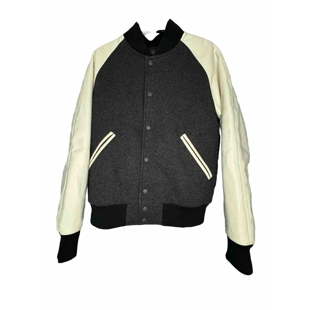 UNIQLO Oversized Men’s Gray Varsity Baseball Bomber Jacket Size S